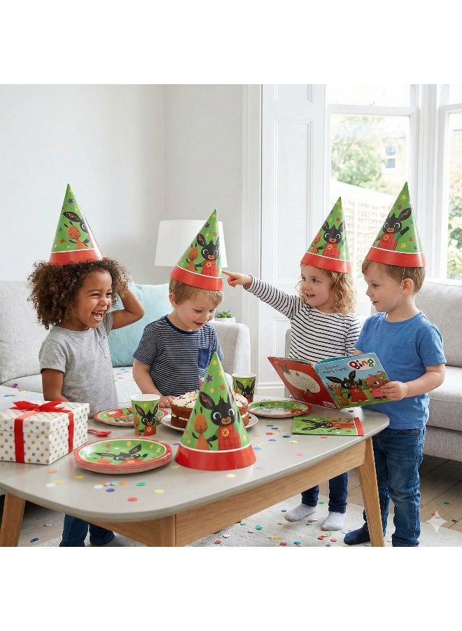 Ciao Bing Party Hats for Kids – Set of 6 Birthday Cone Caps with Bing & Sula - Image 2