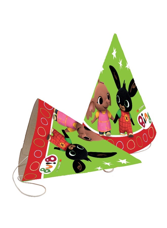 Ciao Bing Party Hats for Kids – Set of 6 Birthday Cone Caps with Bing & Sula - Image 1