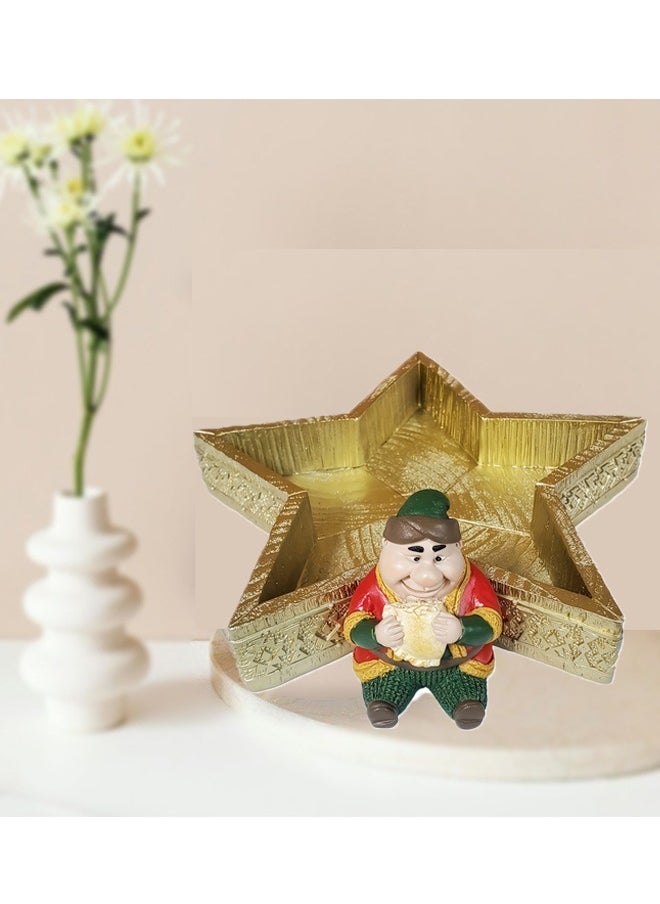 HOMESTAR Multi-Purpose Ramadan Sculpture Statue Star-Shape Storage Box for Holder Ornaments for Keys Candy Jewelry and Earrings - Perfect for Home Decor Dining Table Office Desk Decor  - Image 4