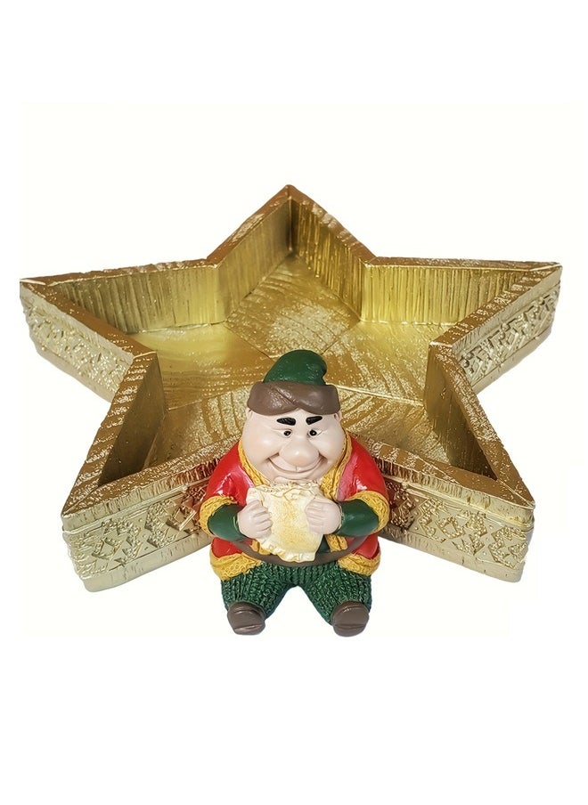 HOMESTAR Multi-Purpose Ramadan Sculpture Statue Star-Shape Storage Box for Holder Ornaments for Keys Candy Jewelry and Earrings - Perfect for Home Decor Dining Table Office Desk Decor  - Image 1