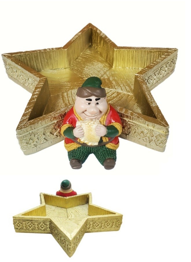 HOMESTAR Multi-Purpose Ramadan Sculpture Statue Star-Shape Storage Box for Holder Ornaments for Keys Candy Jewelry and Earrings - Perfect for Home Decor Dining Table Office Desk Decor  - Image 3