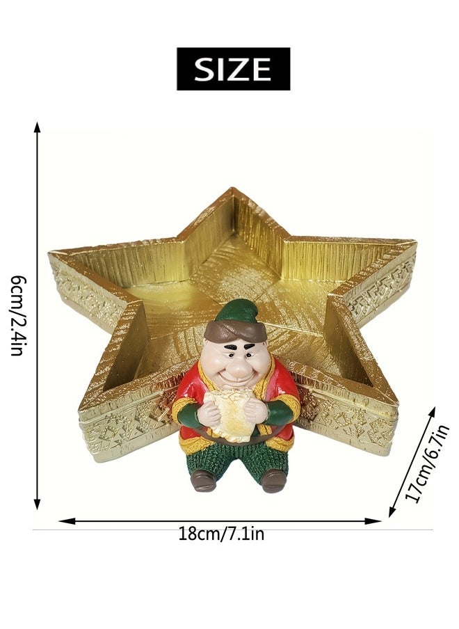 HOMESTAR Multi-Purpose Ramadan Sculpture Statue Star-Shape Storage Box for Holder Ornaments for Keys Candy Jewelry and Earrings - Perfect for Home Decor Dining Table Office Desk Decor  - Image 2