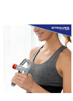 STRAUSS Adjustable Hand Grip | Adjustable Resistance (10Kg - 40Kg) | Hand Gripper For Home & Gym Workouts | Perfect For Finger & Forearm Hand Exercises For Men & Women (Black/Grey)  - Image 5