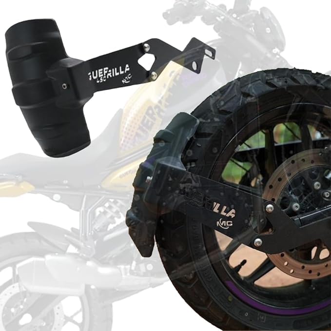 0TO6 Motorcycle Rear Tyre Hugger Mudguard Compatible with Guerrilla 450, Black - Image 1