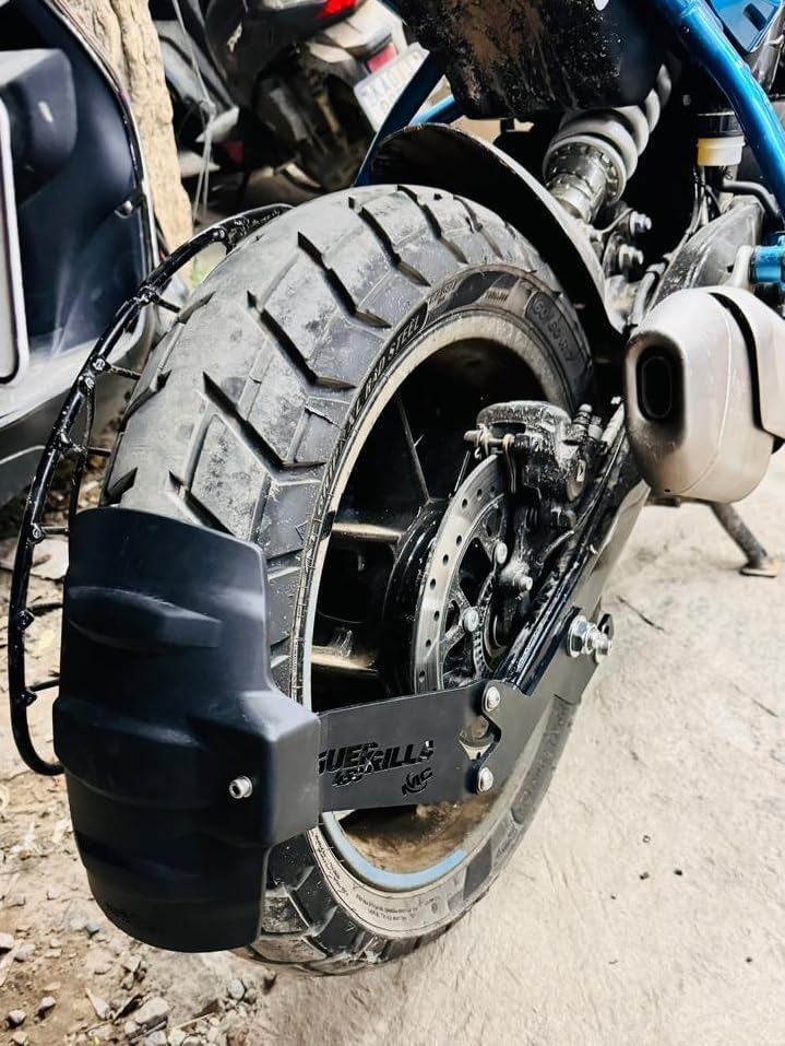 0TO6 Motorcycle Rear Tyre Hugger Mudguard Compatible with Guerrilla 450, Black - Image 2