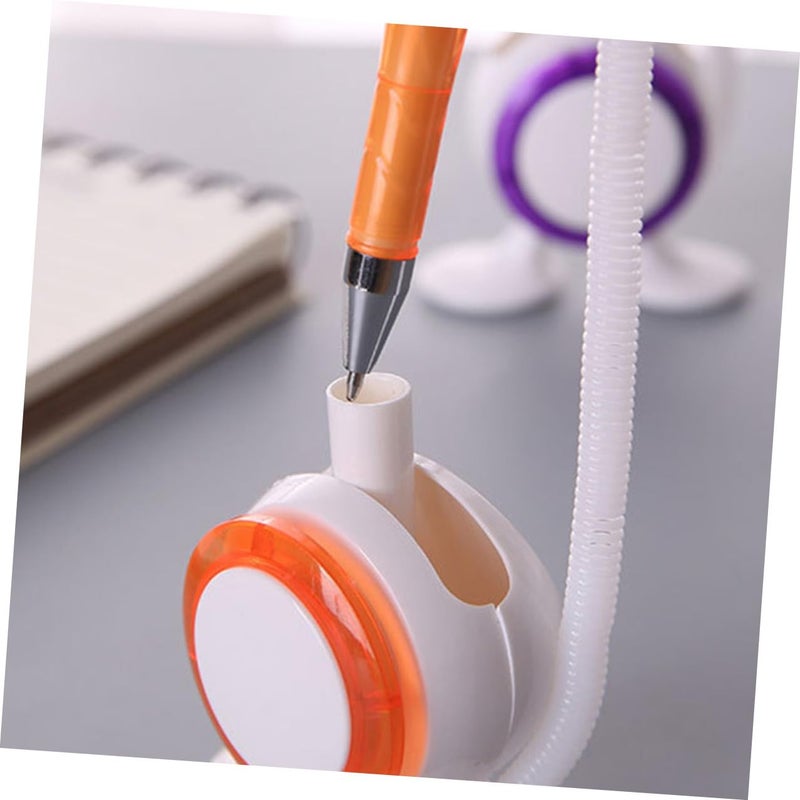 5pcs Sticky Ballpoint Pens with Lanyard Adhesive Base Smooth Ink Writing Random Color - Image 4