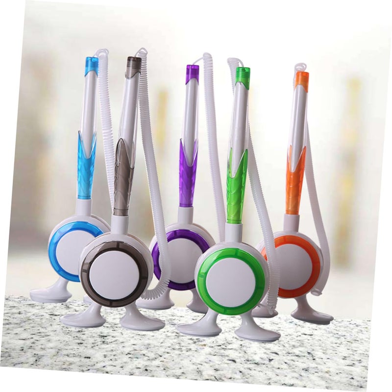 5pcs Sticky Ballpoint Pens with Lanyard Adhesive Base Smooth Ink Writing Random Color - Image 5