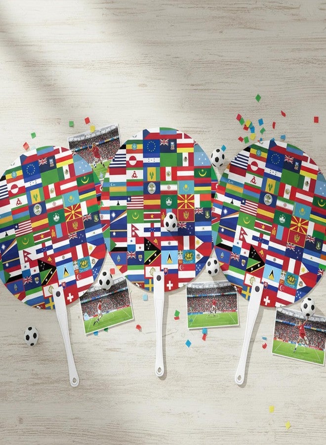 مجموعة من 20 قطعة من مستلزمات وإكسسوارات كأس العالم لكرة القدم 2026، هدايا رائعة لمحبي كرة القدم، مستلزمات حفلات بتصميمات أعلام الدول والكؤوس العالمية الملونة - Image 3