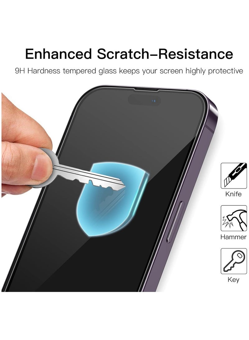 ARMOR Tempered Glass Screen Protector Black Edge for Apple iPhone 14 Pro Max Clear Durable Daily Use Protective Film - Image 4