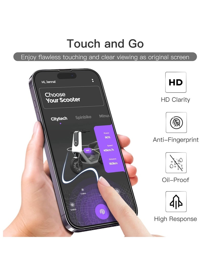 ARMOR Tempered Glass Screen Protector Black Edge for Apple iPhone 14 Pro Max Clear Durable Daily Use Protective Film - Image 5