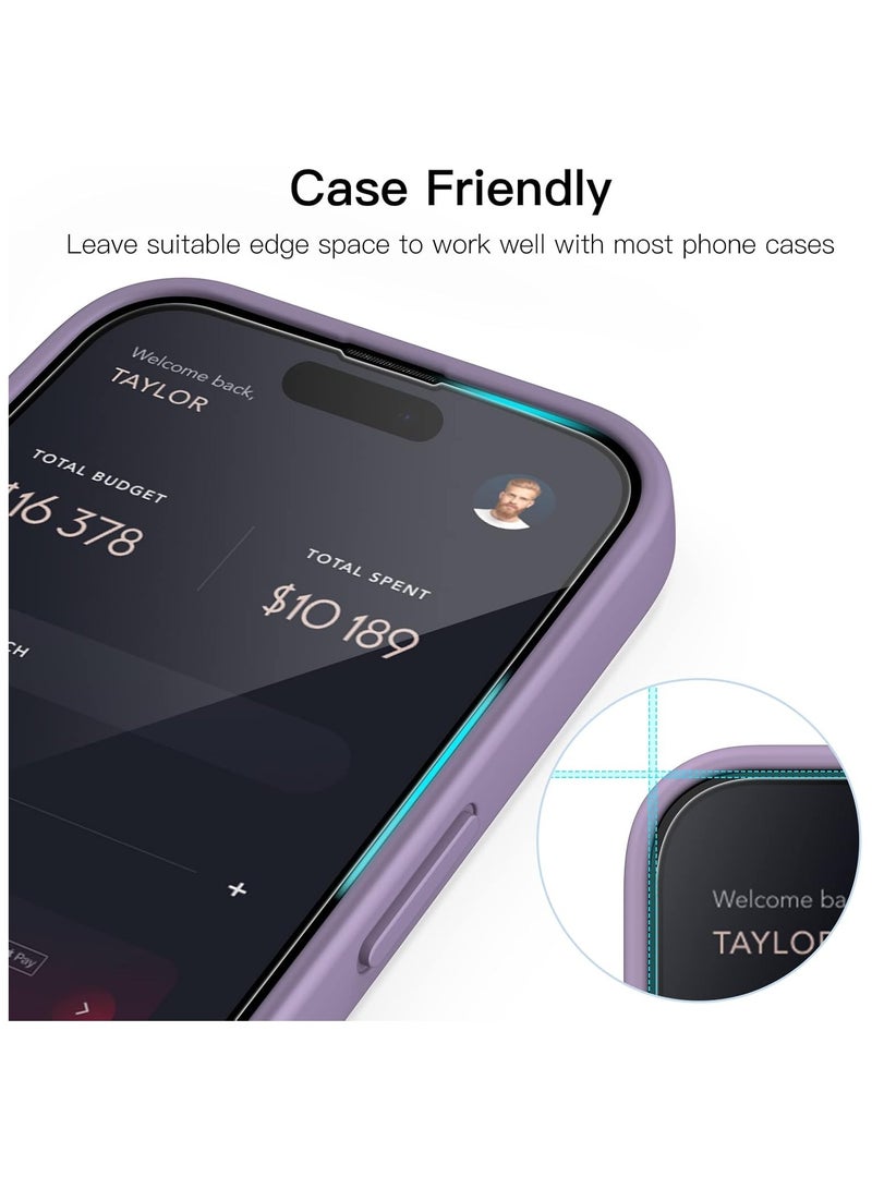 ARMOR Tempered Glass Screen Protector Black Edge for Apple iPhone 14 Pro Max Clear Durable Daily Use Protective Film - Image 3