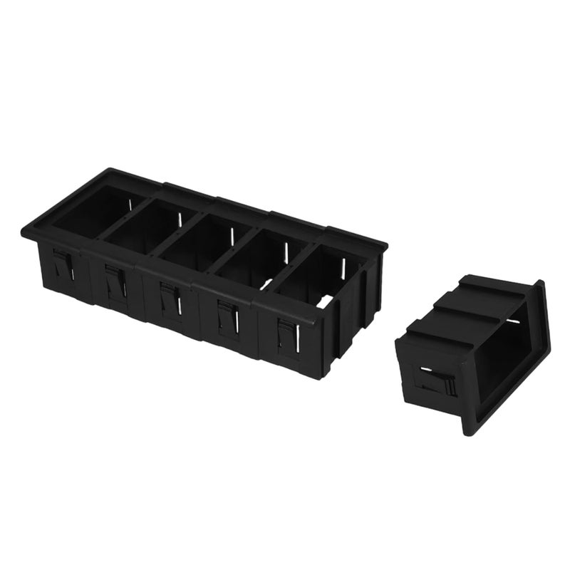 Black Toggle Switch Mounting Panel Housing Durable Design for Automotive and Boat Upgrade - Image 1