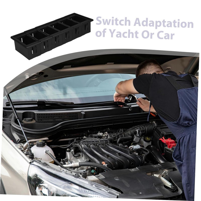 Black Toggle Switch Mounting Panel Housing Durable Design for Automotive and Boat Upgrade - Image 4