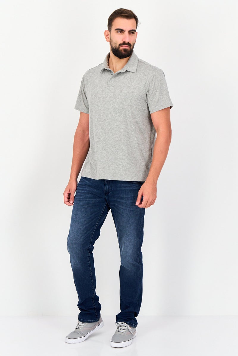 Member's Mark Men Regular Fit Heather Short Sleeves Polo Shirt, Grey - Image 4