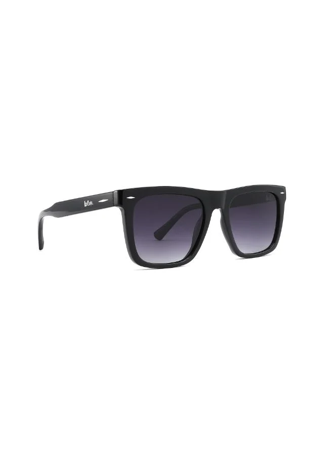 Lee Cooper Polarized Sunglasses Shiny Black Frame Gr. Grey Mirror Lens 50mm  - LC1021C01