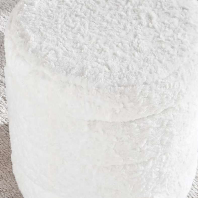 Pan Home Lucia Pouf Cream 40x40x42cm - Image 3