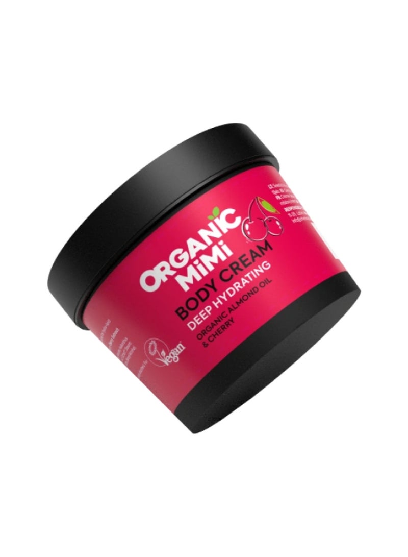 Organic Mimi Deep Almond & Cherry Hydrating Body Cream 100ml - Image 2
