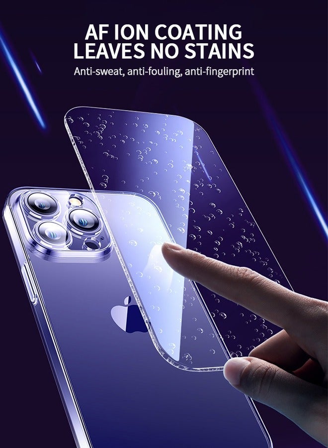 GROIC IPhone 14 Pro Case 6.1 Inch,[Not Yellowing] [Drop Protection],Slim Thin Clear Cover,Tempered Glass Shockproof Phone Bumper Cover, Anti-Scratch Back - Image 4