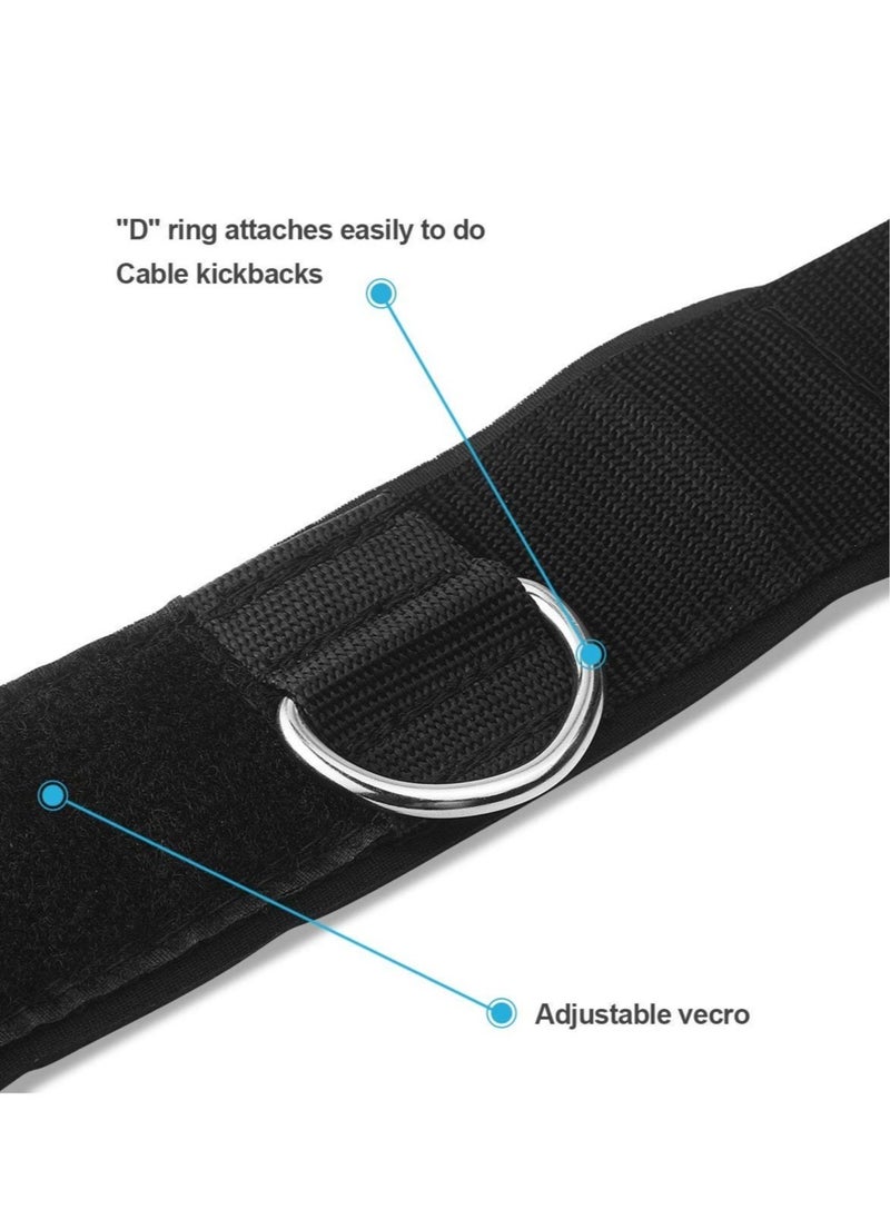 Generic - Ankle Resistance Bands Wrist Cuffs Padded Straps Adjustable Fitness Glute Kickback D-Ring for Cable Machine Gym Foot Leg Training Brace Support 1 Pair - Image 1