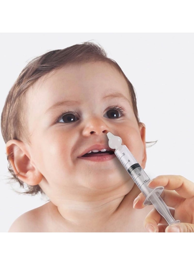 CleanWave - The Pure Effect 2PCS Baby Nasal Aspirator & Nose Cleaner – Gentle Portable Nasal Rinse & Spray for Kids, Soft Silicone Tip, Safe & Easy to Use (White) - Image 1