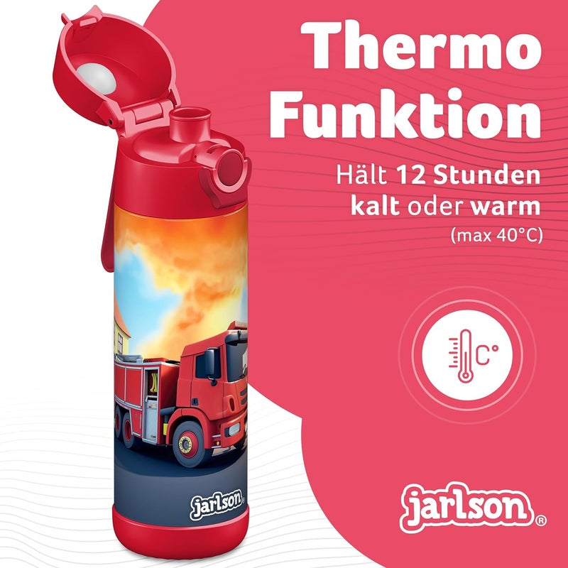 Jarlson قارورة الشرب الفولاذية المقاومة للصدأ للأطفال مالي من جارلسون® [قارورة ترمس] - قارورة شرب أطفال مقاومة للتسرب - ترمس مناسب للمشروبات الغازية - قارورة شرب للمدرسة والحضانة - Image 3
