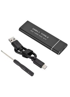 BURAQ F018C M.2 NGFF To USB3.1 SSD Solid Aluminum Type-C Mobile Hard Drive Enclosure(Black)  - Image 1
