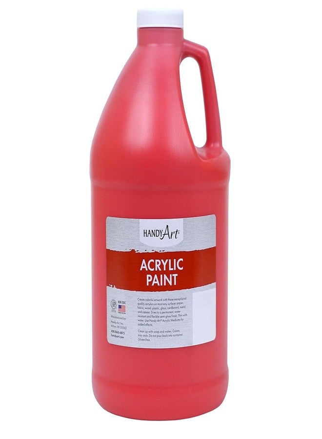 Handy Art Acrylic Paint, Red, 64 oz Bottle