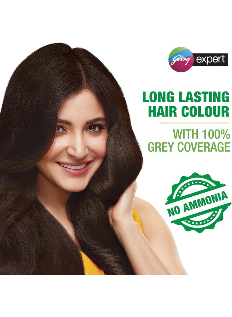 Godrej Expert Rich Creme Hair Colour Sachet - Dark Brown 4.06 (20g+20ml) | with Aloe Vera & Milk Protein | No Ammonia - Image 2