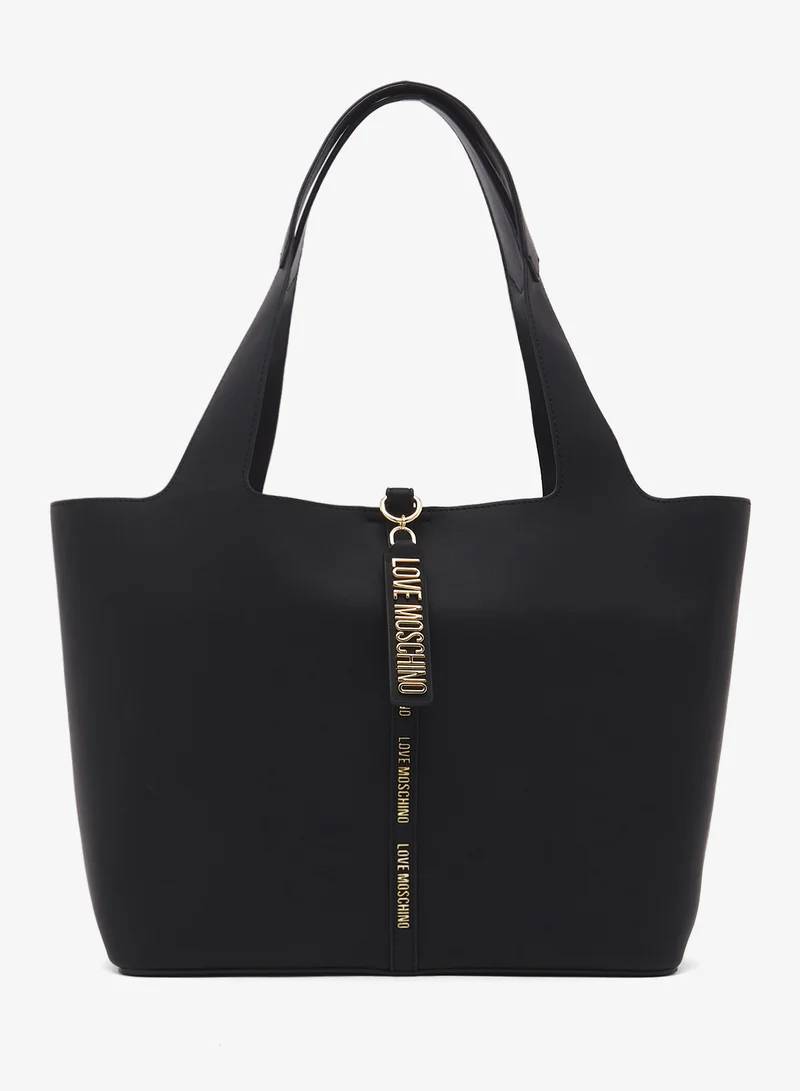 Love Moschino Logo top handle zip through shoulder bag
