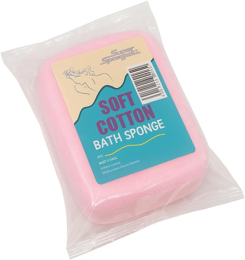 Soft & Gentle Bath Sponge – Ultra-Soft Body Sponge for Sensitive Skin – Rich Lather Shower Sponge