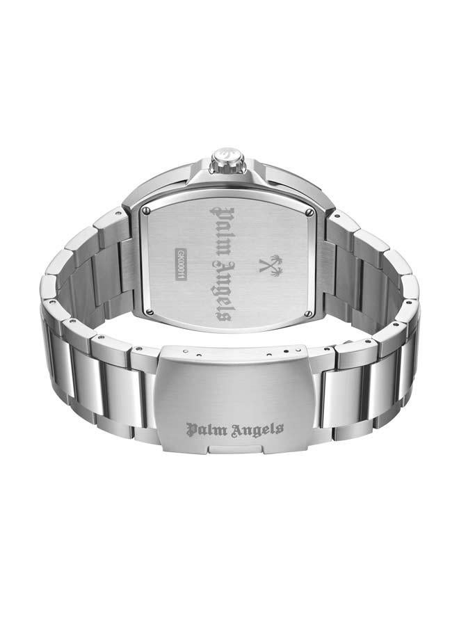 Palm Angels Vortex Black-Blue Dial Silver Stainless Steel Bracelet Multifunction Watch for Men, 42mm - Image 3