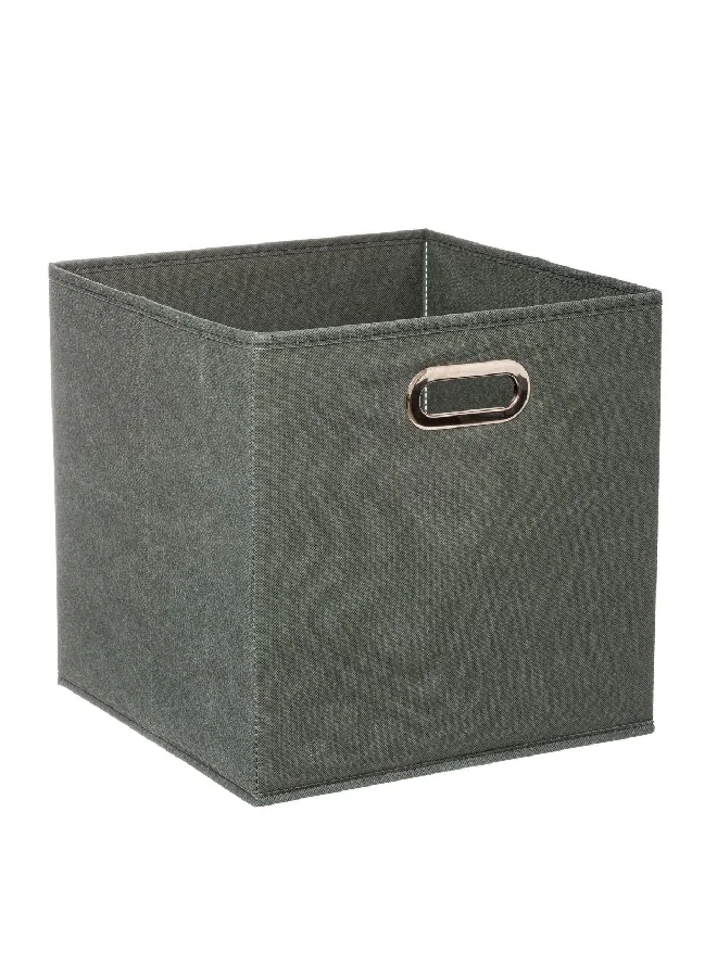 Five Simply Smart Polypropylene and Metal Foldable Storage Box Khaki Green 31 x 31 cm 138885K