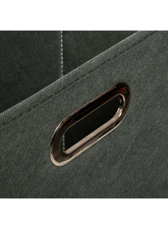 Five Simply Smart Polypropylene and Metal Foldable Storage Box Khaki Green 31 x 31 cm 138885K