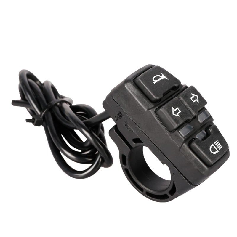 JooFn Motorcycle Head Light Turn Switch, 3-in-1 Light Horn Turn Switch Signal Button Set, Motorcycle Headlights Horn Turn ON/Off Control Switches for Scooter Electric Bike - Image 2