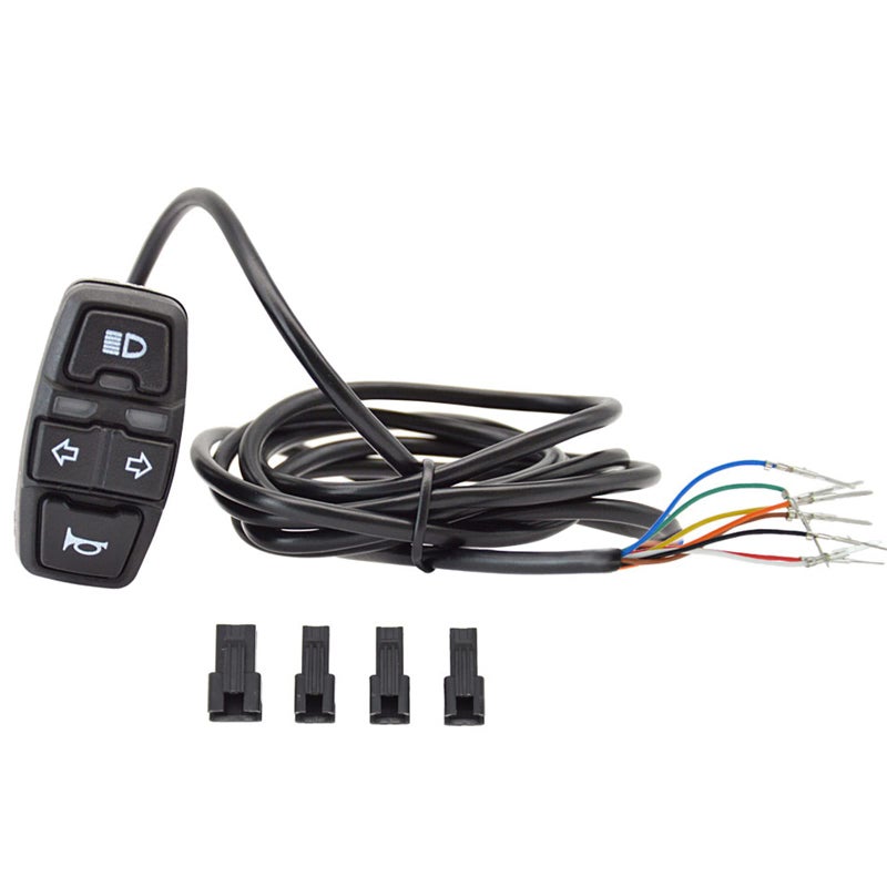 JooFn Motorcycle Head Light Turn Switch, 3-in-1 Light Horn Turn Switch Signal Button Set, Motorcycle Headlights Horn Turn ON/Off Control Switches for Scooter Electric Bike - Image 3