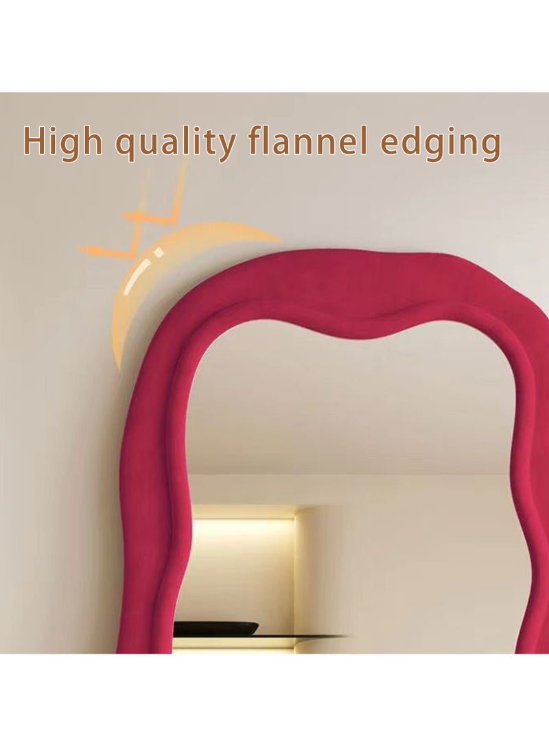 Arabest Irregular Clouds Shaped Wave Dressing Mirror, Home Girls Makeup Mirror, Clothing Store Floor Mirror, Dressing Fitting Mirror, For Home Store (Black)  - Image 4