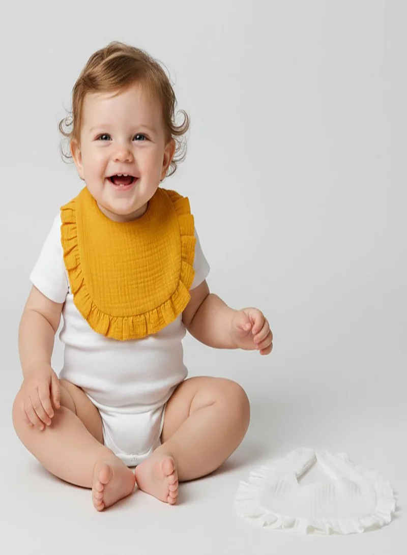 بيبي كلو Ruffle Baby Bibs Muslin Set of 2