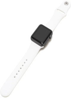 Generic Silcone Band for Apple SmartWatch Ultra/Series 9 / Series 8 / Series 7 / Series 6 / Series 5, Size 49/45/ 44/42 mm, White Color 