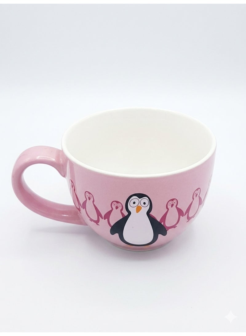 Penguin soup & oat bowl mug porcelain - Image 1