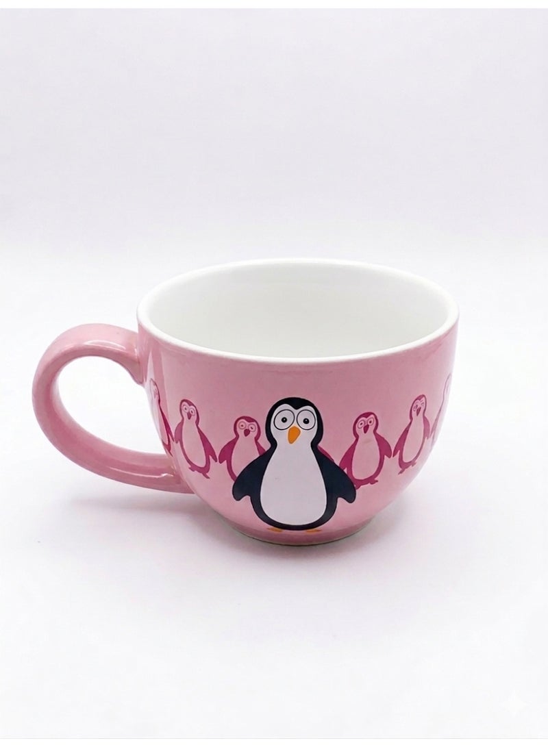 Penguin soup & oat bowl mug porcelain - Image 3