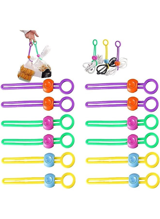 ZUOMIDIE Multi-Purpose Sealer,Reusable Zip Ties,Cable Ties, Detachable Sealing Ties For Sealing Food Bags And Organizing Wires, Bag Clips Food Clips,Cord Organizer,Bag Clips Food Clips (12Pcs)  - Image 1