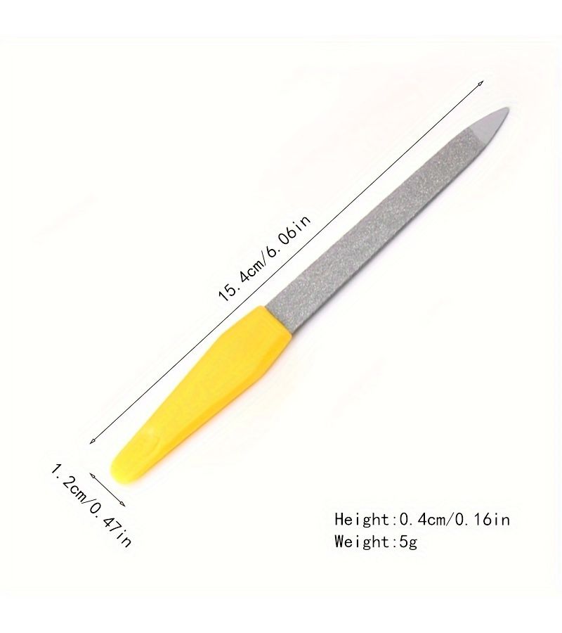 Black 4 Pieces Double Sided Nail File Set For Smooth Shiny Nails Home Salon Use - Image 4