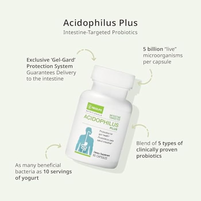 NeoLife Acidophilus Plus Probiotic - 5 Billion CFU, Digestive & Gut Health, Broad Spectrum Formula, Probiotics for Men & Women (Single) - Image 5