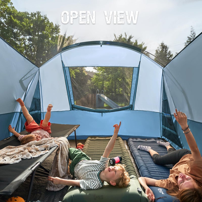 Portal 6 Person Family Camping Tents with Screen Porch, Weater Resistant 7' Tall Tent with Rainfly & Upgrated Poles, Easy Setup Tent for Outdoor Family Camping - Image 3