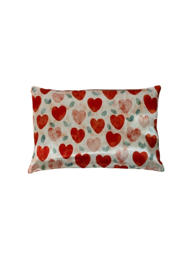 Silk Me 100% Pure Mulberry Silk Mustard Seeds Pillow 22 Momme - Baby Head Shaping Pillow - Detachable Seeds Attachment - Prevents Bald Spots, Hair Loss & Knotting - 0-12 Months (Hearts) - Image 1