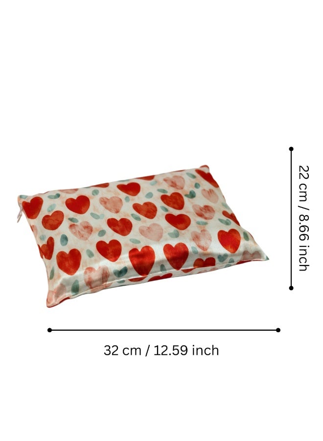 Silk Me 100% Pure Mulberry Silk Mustard Seeds Pillow 22 Momme - Baby Head Shaping Pillow - Detachable Seeds Attachment - Prevents Bald Spots, Hair Loss & Knotting - 0-12 Months (Hearts) - Image 2