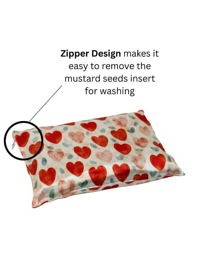 Silk Me 100% Pure Mulberry Silk Mustard Seeds Pillow 22 Momme - Baby Head Shaping Pillow - Detachable Seeds Attachment - Prevents Bald Spots, Hair Loss & Knotting - 0-12 Months (Hearts) - Image 4