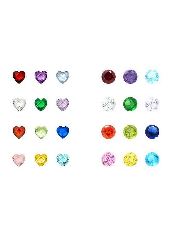 Beffy Birthstone Charms - 96Pcs 5mm Birthday Crystal Charms for Glass Living Floating Memory Locket Bracelet Pendant Necklace - Image 1