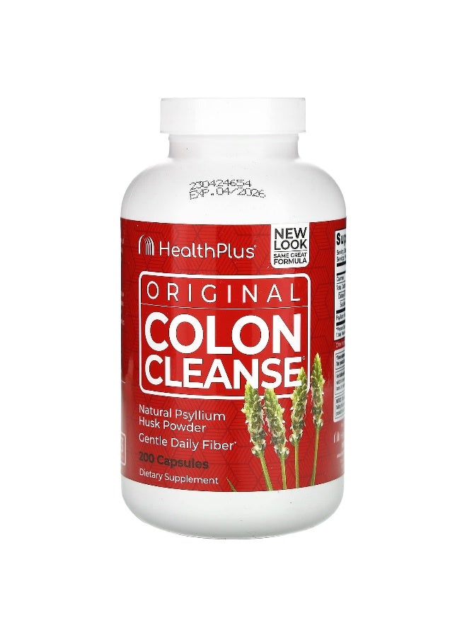 healthplus Health Plus, Original Colon Cleanse, 4 g, 200 Capsules (0.6 g per Capsule) (Packaging may vary) - Image 1