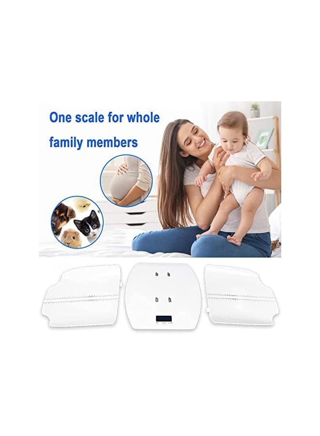 promass Baby Scales for Weighing, Multifunctional Digital Scale for Weighing in Pounds, Ounces, or Kilograms up to 100KG, Folding Scale with Hold Function, Pet Scale for Cats and Dogs - Image 3